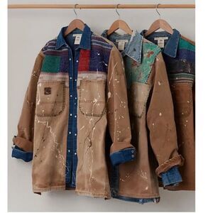 Free People Tricia Fix Carhartt Mixed Jacket